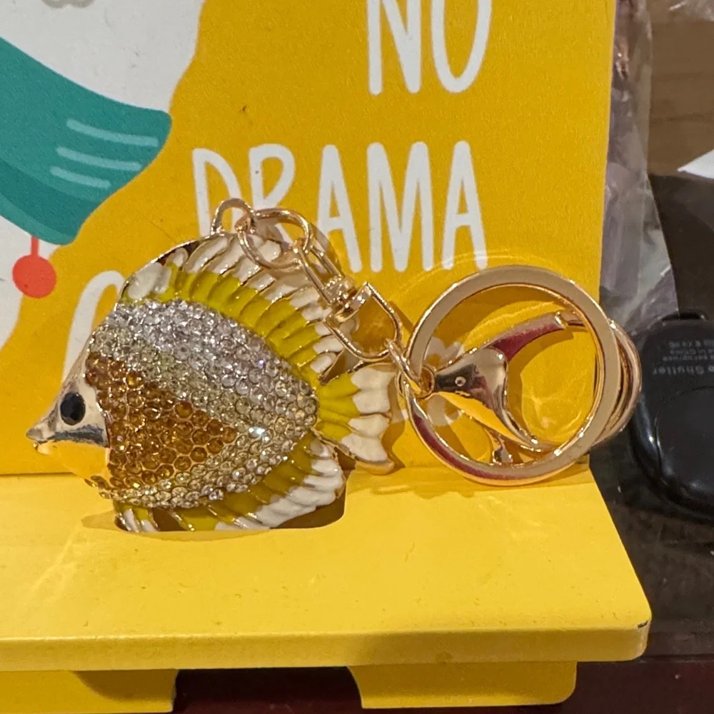 Gold and Silver Fish Keychain